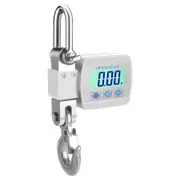Portable Digital Crane Scale 500Kg Digital Crane Hanging Scale Heavy Duty Crane Scale LCD Backlight Industrial Hook Scales Unit Change Color Silver