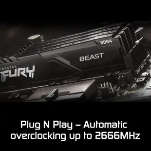 金士頓 HyperX FURY 台式機 DDR4 RAM 4GB 8GB 16GB 2400Mhz 2666Mhz 32