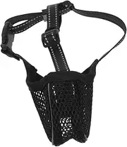 MINAOLULUS Basket Muzzle for Dogs Soft Mesh Dog Muzzle Mask Comfortable Fit Prevent Biting for Grooming