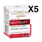 5x Loreal Plenitude Revitalift Eye Cream Anti Wrinkle Skincare Brand New