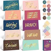 50 Gold-Foil Congratulations Cards with Envelopes - 10 Designs Bulk Graduation Cards 2023, Graduation Cards Bulk, Congratulations Card Pack, Congrats Cards, Congratulations Cards Bulk, Congrats Card