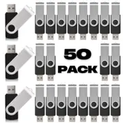 1GB USB Flash Drive Swivel SPEX USB 2.0 50 Pack Thumb Drive Memory Stick