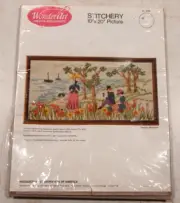 New Wonder Art Needlepoint Craft "SUNDAY AFTERNOON" #5105 Ocean Grass Nature