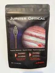 Audioquest Jupiter Optical 8ft UL in wall rated Fiber Optic Cable NEW SEALED