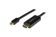 StarTech.com 3ft (1m) Mini DisplayPort to HDMI Cable, 4K 30Hz Video, Mini DP to HDMI Adapter/Converter Cable, mDP to HDMI Monito