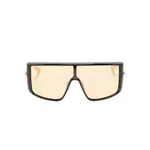 [Alexander Mcqueen] Alexander Mcqueen Geometric-frame Sunglasses ONE SIZE BLACK
