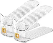 Shoe Slot Organizer | 2X Double Deck Shoe Rack Holder - Shoe Slots Organizer Adjustable Shoe Stacker Space Savers Rack Holder for Closet Organization