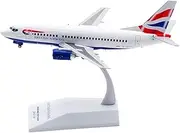 Pre-Built Model Aircraft 15CM 1/200 Scale Alloy Replica Airplane for British Airways B737-500 G-GFFA Highly Detailed Finished Aircraft Model Miniature Airplane Model