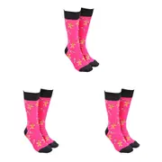 3x Sock Society Gingerbread Patterned Cotton Xmas Themed Socks Assorted