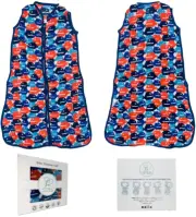 TADO MUSLIN 100% Organic Cotton Baby Sleep Sack Bag Sz M 31" 6-12M Piranha Fish