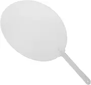 Alipis Blank Church Fans, Plastic Round Handheld Fans DIY Blank Fans Hand Parlor Fans Double Sided Fans for DIY Art Crafts Painting Drawing Supplies