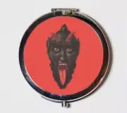 Krampus German Christmas Folklore Compact Mirror Make Up Pocket Mirror Cosmetics