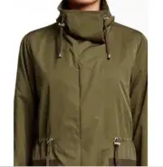 NWT Rachel Roy Oversized-Collar Asymmetrical Anorak Army Green Size S Jacket