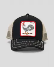[Goorin Bros] Goorin Bros Men's The Cock Trucker Cap in Black One Size Black