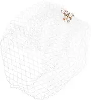 [SOESFOUFU] Bride Fascinator Hat with Pearl Decoration Elegant Headband for Weddings Tea Parties Anniversaries Lightweight Bridal Veil Headpiece Stylish Headwear for Women