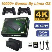 TV Video Game Console 2.4G Dual Wireless Handle 64GB 3D Games for PS1 SFC New