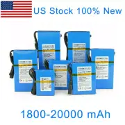 US DC Rechargeable Battery Portable Cell Pack w/ Charger 12V for Wireless Camera