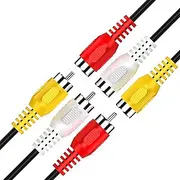 Tunghey Gold Plated RCA Extension Cable - 3 Male to 3 Female Audio Video Cable for DVD, CD, AV, TV (0.5m)