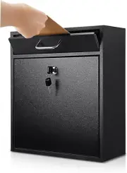 Locking Mailbox with Key for Outdoor Large Wall Mount Mail Box with Lock Securit