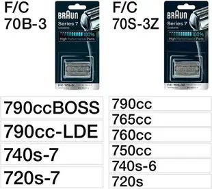 [3東京直購] Braun F/C 70S 替換刀頭 適 Series 7 2019年前 電動刮鬍刀 電鬍刀 740s 790cc F/C70S