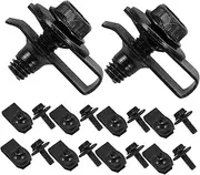 BUGUUYO 20pcs Car Screws Nut Clips Bumper Clips U Shaped Nut Fasteners Hardware Screw Clips Automotive Clips U Type Clips Car Parts Spire u Clip U Clip Nut Clip Nuts U Clips Black Metal