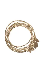 9 Bangle Heart Charm Bracelet--MAJ-KBM500G