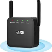 WiFi Range Extender, WiFi Signal Booster to 3650sq.ft and 35 Devices, 2.4G 300Mbps WiFi Extender Booster Wireless with LAN Port, Support AP/RPMode, Compatible with All Routers