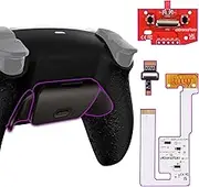 eXtremeRate Textured Black Real Metal Buttons RMB RISE V3 Remap Kit for PS5 Controller BDM-030 040 050, Upgrade Board Redesigned Bottom Shell Programable Back Buttons for PS5 Controller -NO Controller