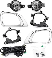 GIFAYUAN LIGHT Fog Light For N-i-s-s-a-n Navara Frontier NP300 2015-ON Car Front Bumper Fog Lamp Daytime Running Light Car Accessories 12V