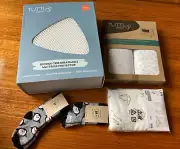 Lot New Tutti Bambini Mattress Protector & Fitted Sheets + Socks, Nursing Cover