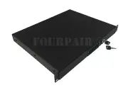 1 Space 1U Heavy-Duty 19" Lock Locking Deep Rack Mount Drawer DJ Rack Road Case