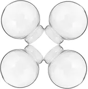4pcs Fillable Snow Globe Glass Dome Kit Craft Supplies for Winter Decor Creative Projects Elegant Display Containers for Home Charming Decorations