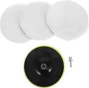 CATIEBYE 1 Set Wool Buffing Wheel for Drill Polishing Pads for Car Waxing and Surface Refinement Efficient Wool Buffing Discs and Residue Design for Automotive and Furniture Polishing