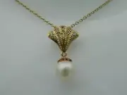 Welsh Clogau 9ct Yellow & Rose Gold Windsor Pearl Pendant