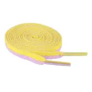 Flat Shoe Laces 2 Color Blocks Shoelaces 2 Pairs Yellow Purple 100cm/39.4"