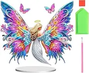 Home Stand up Gem Painting Craft Kit | Easter Bunny Shape Homemade Crystal Painting Kits - Crystal Art Desk Placement Ornament for Family Friends