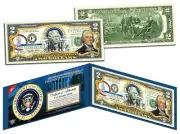 THOMAS JEFFERSON * 3rd U.S. President * Colorized $2 Bill Genuine Legal Tender
