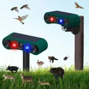 Outdoor Solar Motion Sensor Alarm 129dB Loud Sound Siren Alarm 4 Modes Securi...