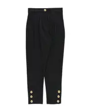 Balmain Kids High-Waist Pleated Trousers 14Y,13Y Black