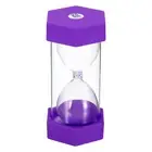25 Min Sand Timer,Hexagon with Plastic Cover,Count Down Sand Clock Glass Purple