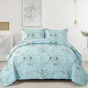 Heavenly Quilted coverlet and pillowcovers set: Cozy and Warm - Queen size