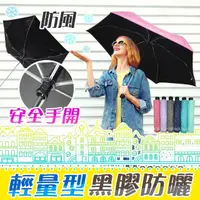 在飛比找momo購物網優惠-【Kasan】輕量型黑膠防曬三折傘(雪花村)