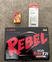 BRAND NEW Canon EOS Rebel T2i DSLR Camera with EF-S 18-55 IS KIT lens + camera