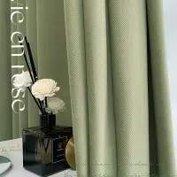 在飛比找Yahoo!奇摩拍賣優惠-新款推薦窗簾門簾浴簾遮光窗簾美式輕奢簡約現代客廳臥室綠色高級
