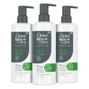 DOVE MEN + CARE Advanced Care Cleanser Acne Clear 3 Count for Acne Prone Skin Fa