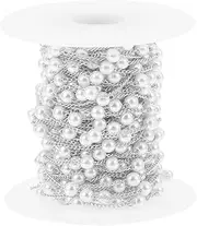 [HIIALIUR] Dainty Necklace 1roll Pearls Bracelet Store Beads Materials Silver Making Metal DIY Chains Fittings for Imitation Clothing Link Accessory Decoration Fishing Beading Chains: Pearl Bracelet