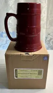 Longaberger POTTERY WT RARE RETIRED PAPRIKA BEER STEIN #3236340 - NEW IN BOX