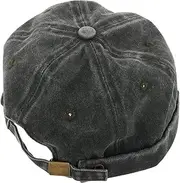 [SAFIGLE] Washed Cotton Hat Hat Vintage Sailor Hat ed Cuff Skull Hat Retro No Visor Hat Summer Sun Beach Hat Hip Hop Caps ed Cuff Retro Hat Short Brim Hats Casual Hat