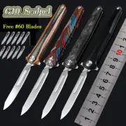Mini CNC Carbon Fiber G10 handle Scalpel Fast Open Folding Knife EDC Outdoor Unp