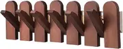 Didiseaon Solid Wood Piano Key Wall Hooks Unique Multi Functional Coat Rack for Entryway Stylish Hanger for Coats Hats and Bags Space Saving Design Effortless Installation Walnut Color